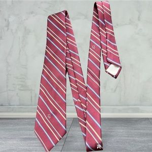 Christian Dior Paris New York Monogram Tie Red White Stripe NWT
